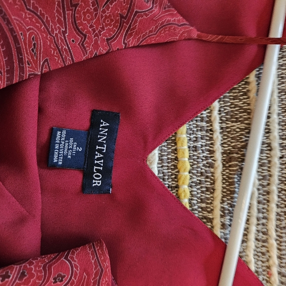 Ann Taylor Paisley Design tea length holiday 🎄polyester dress - Picture 4 of 5